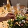 Décoration Verres à Champagne Argentés sur Piques - Lot de 12 | Floristik24.fr