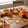 Étoiles décoratives en bois orange – 48 pièces, 3 tailles | Floristik24.fr