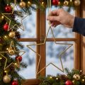 Étoiles décoratives dorées à