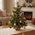Boules de Noël en verre Mini Baies Beige Rose Ø3cm 22 pièces | Floristik24.fr