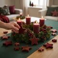Étoiles décoratives floquées à disperser Bordeaux Marron Ø4/5cm 40 pcs | Floristik24.fr