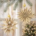 Papier étoiles décoratives naturelles avec corde en jute | Floristik24.fr