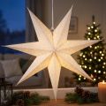 Étoiles en papier blanc à suspendre pour décoration lumineuse de Noël - Lot de 3, 45 cm | Floristik24.fr
