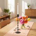 Chandelier en métal noir pour bougie fine H30cm | Floristik24.fr