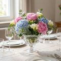 Coupe en Verre Transparent avec Pied, Style Vintage, Ø13cm x 11cm | Floristik24.fr