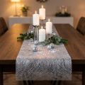 Chemin de table en tissu non tissé argenté 23 cm x 25 m | Floristik24.fr