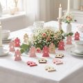Ensembles de petits anges en bois 4 cm - rose, blanc et rose foncé (lot de 72 pièces) | Floristik24.fr