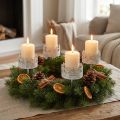 Bougeoir blanc antique Ø7cm H12cm 4pcs | Floristik24.fr