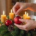 Boule de Noël Ø4cm rouge brillant/mat 24 pcs | Floristik24.fr