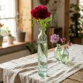 Vase déco bouteille en verre transparent/vert style rétro Ø6,5cm H30cm | Floristik24.fr