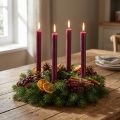 Bougies flambeaux bordeaux 22×240 mm – Lot de 12 | Floristik24.fr