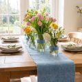 Ruban en feutre bleu en laine de mouton 15 cm x 5 m | Floristik24.fr