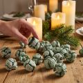 Cônes de Cyprès Naturels Vert Givré 3 cm - 500 g | Floristik24.fr