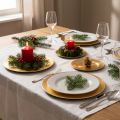 Assiettes décoratives rondes en métal doré brillant 17 cm (lot de 6) | Floristik24.fr