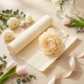 Rouleau de papier crépon champagne pour décoration 50×250 cm – Lot de 5 | Floristik24.fr