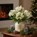 Fleurs artificielles blanches Christroses – Bouquet de 18 fleurs, 60 cm | Floristik24.fr