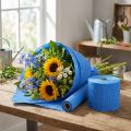 Blumenkrepp bleu 10 cm x 2,5 m - Lot de 2 rouleaux | Floristik24.fr