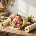 Rouleaux de papier crépon champagne 10 cm x 250 cm - Lot de 2 | Floristik24.fr