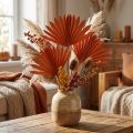Mini feuille de palmier orange naturel, forme soleil, lot de 50 | Floristik24.fr