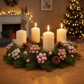 Mini boules de Noël en verre avec fil métallique Ø20mm - Rose et crème - Lot de 140 | Floristik24.fr