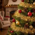 Lametta doré bouclé 50g en fil de cuivre pour décoration | Floristik24.fr