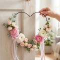 Anneaux décoratifs en forme de cœur en métal noir - Lot de 4, 32,5 cm | Floristik24.fr