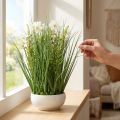 Herbe décorative avec fleurs de cosmos blanches en coupe H45cm | Floristik24.fr
