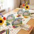 Carte de Table Décorative pour Rentrée des Classes, Lot de 6, Papier, 6x9 cm | Floristik24.fr