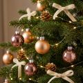 Boules de Noël en verre, rose et abricot, lot de 22 pièces, Ø 3 cm | Floristik24.fr