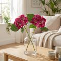Branche d’Hortensia Artificiel Rose 43 cm - Lot de 2 | Floristik24.fr