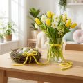 Fil décoratif en laine et jute jaune 25 m | Floristik24.fr