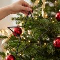 Étoiles suspendues noires pailletées Ø24 cm - Lot de 6 pour déco festive | Floristik24.fr