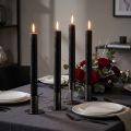 Bougies noires bougies en bâton de couleur unie 34x300mm 4 pcs | Floristik24.fr