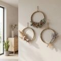 Anneaux décoratifs en jute Ø30 cm à suspendre - Lot de 3 | Floristik24.fr