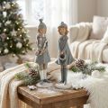 Figurines décoratives hiver, fillettes avec accessoires, H19cm, 2 pièces | Floristik24.fr