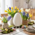 Oeuf décoratif blanc avec pieds - 25 cm | Floristik24.fr