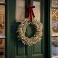 Couronne décorative en eucalptus artificiel doré Ø36cm | Floristik24.fr