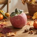 Pomme décorative en céramique pour l'automne, rouge et verte, Ø 13 cm | Floristik24.fr
