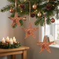 Étoiles Décoratives à Suspendre en Métal Cuivré - Lot de 3 | Floristik24.fr