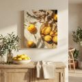 Tableau Estival Citron 40x60cm Cadre en Bois Naturel | Floristik24.fr