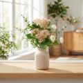 Bouquet de Boules de Neige Artificiel Vert Rose et Blanc 49 cm | Floristik24.fr