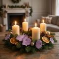 Set de 100 champignons décoratifs violets lavés blancs en matière naturelle séchée, 3-10 cm | Floristik24.fr