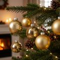 Boules de Noël dorées en verre Ø7,5 cm - Set de 12 | Floristik24.fr
