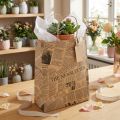 Sacs en papier design journal 18x9 cm - Lot de 50 | Floristik24.fr