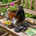 Gants de Jardin Noir en Nylon Kixx Taille 10 | Floristik24.fr