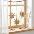 Décoration suspendue gouvernail en bois et poisson argenté, Ø12 cm, lot de 3 | Floristik24.fr
