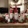 Figurines Père Noël en Bois Lot de 6 – Décoration de Table ou Maison 17 cm et 9,5 cm | Floristik24.fr