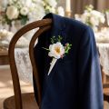 Pince florale magnétique blanche mate avec décor perlé | Floristik24.fr