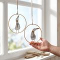 Décoration suspendue en bois motif canard Ø15cm – Lot de 4 | Floristik24.fr