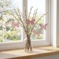 Décorations à suspendre papillons roses en bois avec paillettes – 8 cm – Lot de 12 | Floristik24.fr